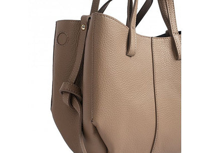 Soft Handbag and Crossbody Bag in Genuine Dollar Leather - Made in Italy - Art. 24049