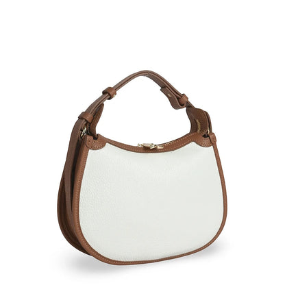 Structured Handbag in Genuine Dollaro Leather - Made in Italy - Art. 25393D