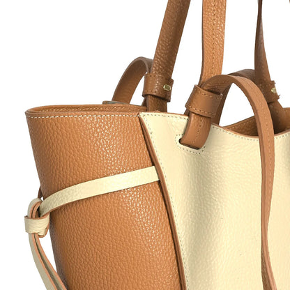 Soft Crossbody Bag and Handbag in Genuine Dollaro Leather - Made in Italy - Art. 26112