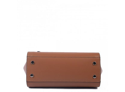 Structured Handbag in Genuine Dollar Leather - Made in Italy - Art. 24041