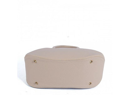 Structured Handbag in Genuine Dollar Leather - Made in Italy - Art. 24053