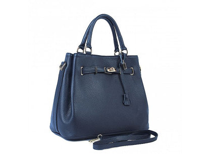 Structured Handbag in Genuine Dollar Leather - Made in Italy - Art. 24046