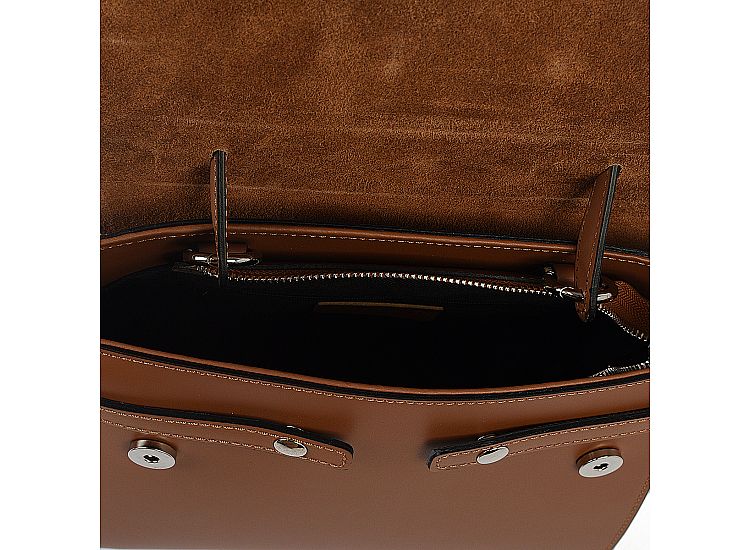 Genuine leather shoulder bag made in Italy