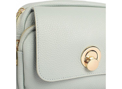 Structured Crossbody Bag in Genuine Dollar Leather - Made in Italy - Art. 24051