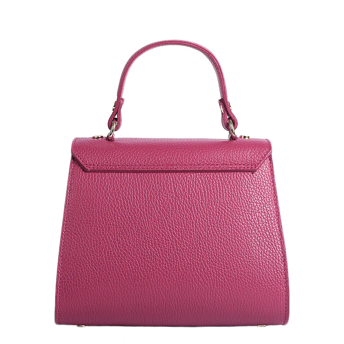 Structured Handbag in Genuine Dollaro Leather - Made in Italy - Art. 26054