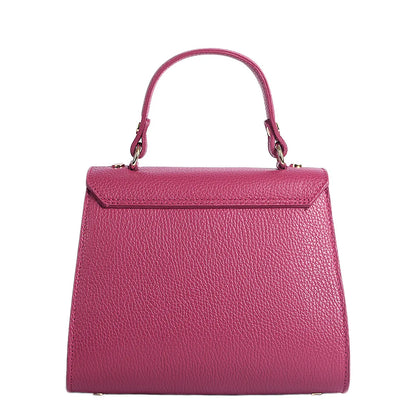 Structured Handbag in Genuine Dollaro Leather - Made in Italy - Art. 26054