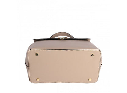 Structured Handbag in Genuine Suede and Ruga Leather - Made in Italy - Art. 24045