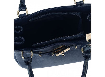 Structured Handbag in Genuine Dollar Leather - Made in Italy - Art. 24046