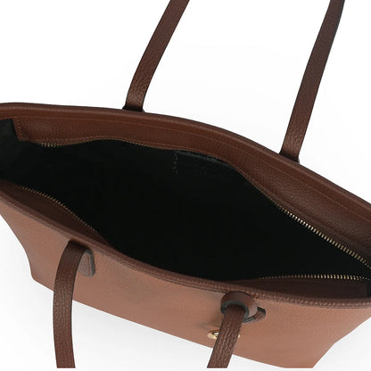 Structured Shoulder Bag in Genuine Dollaro Leather - Made in Italy - Art. 26053