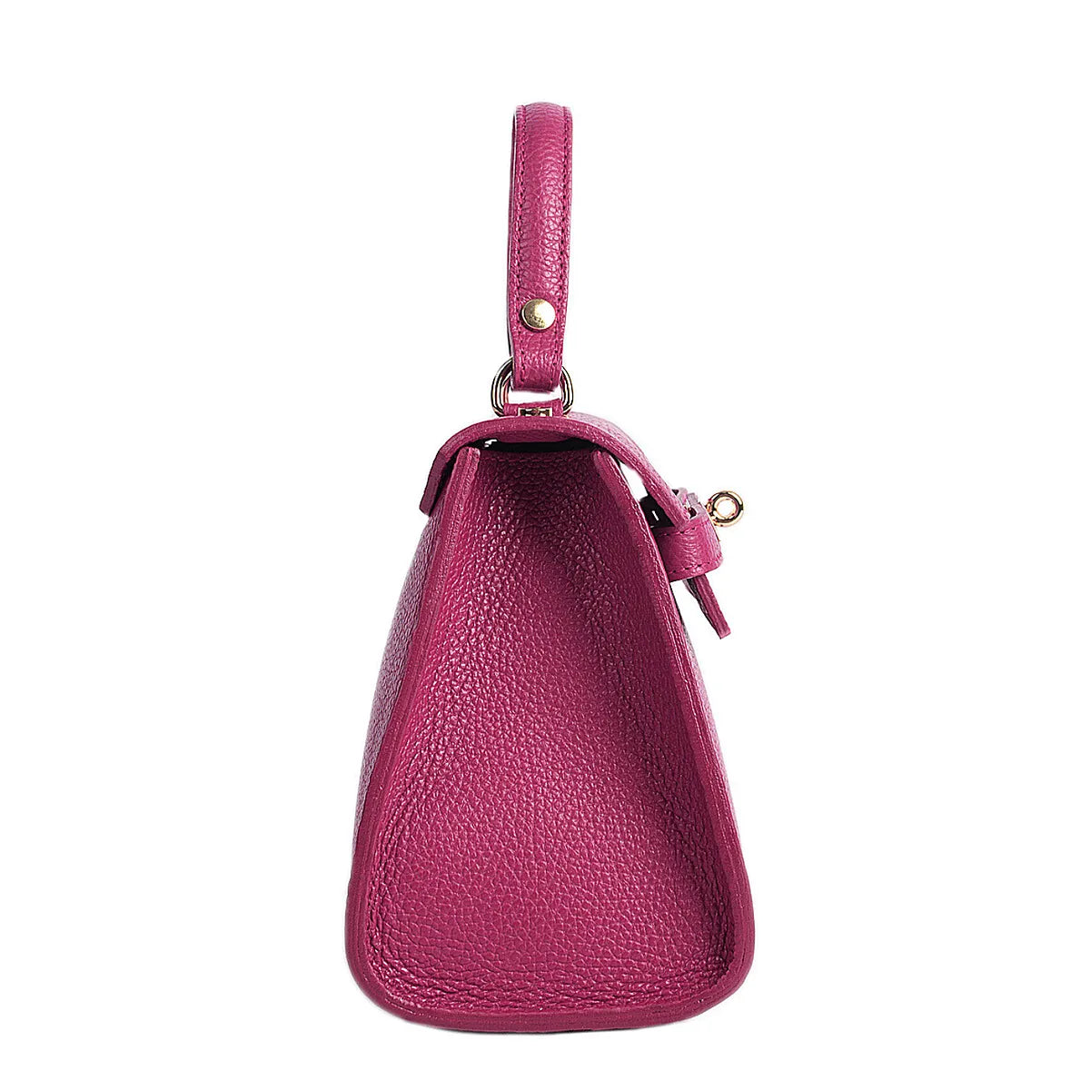 Structured Handbag in Genuine Dollaro Leather - Made in Italy - Art. 26054