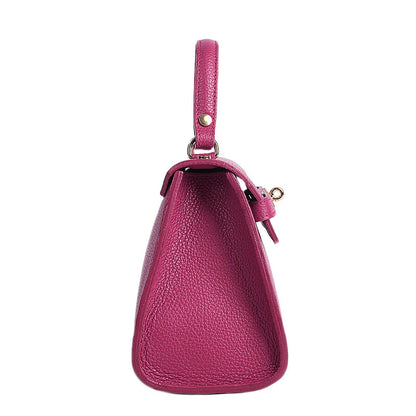 Structured Handbag in Genuine Dollaro Leather - Made in Italy - Art. 26054