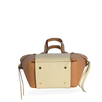 Soft Crossbody Bag and Handbag in Genuine Dollaro Leather - Made in Italy - Art. 26112