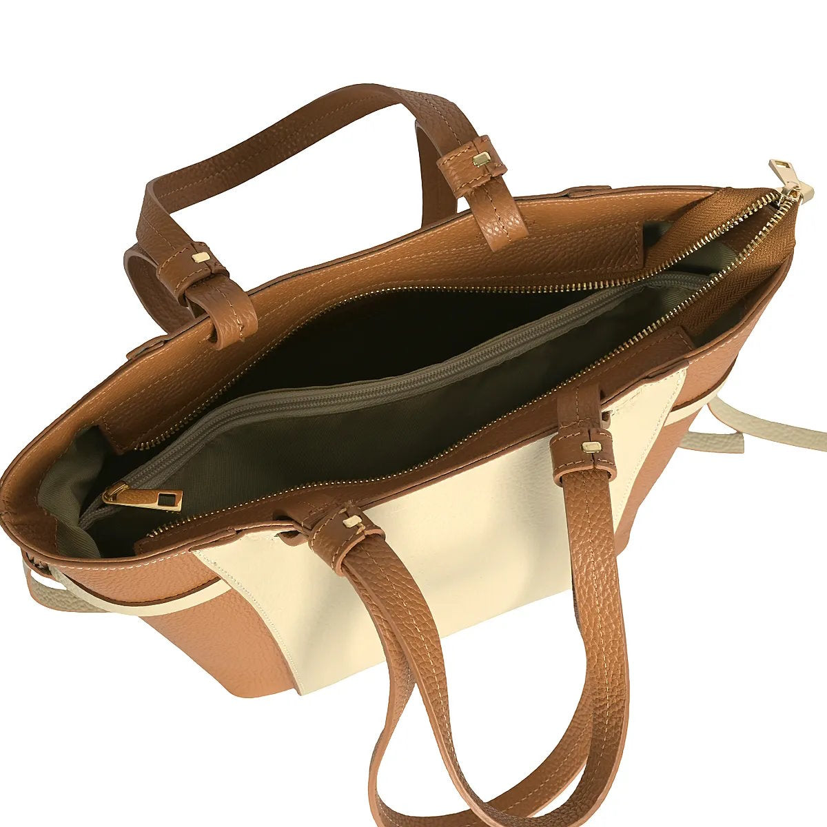 Soft Crossbody Bag and Handbag in Genuine Dollaro Leather - Made in Italy - Art. 26112