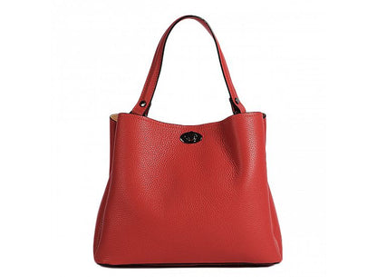 Soft Handbag in Genuine Dollar Leather - Made in Italy - Art. 24048