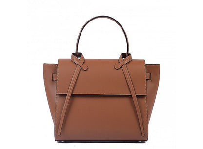 Structured Handbag in Genuine Dollar Leather - Made in Italy - Art. 24041