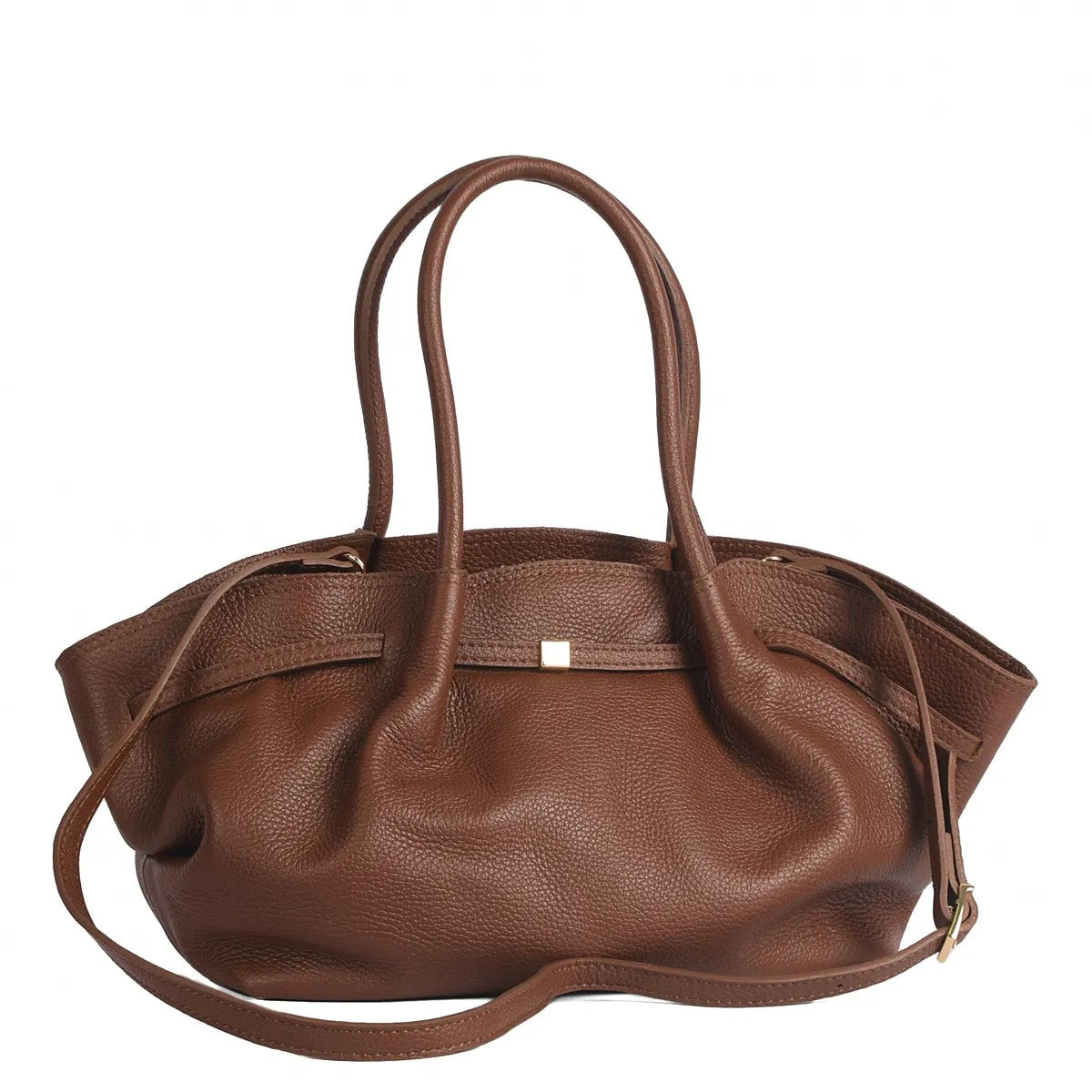 Soft Handbag and Crossbody Bag in Genuine Dollaro Leather - Made in Italy - Art. 26055