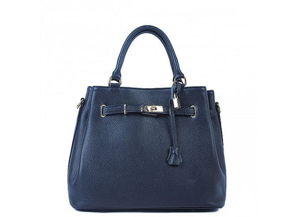 Structured Handbag in Genuine Dollar Leather - Made in Italy - Art. 24046