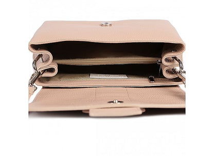 Structured Crossbody Bag in Genuine Dollar Leather - Made in Italy - Art. 24050