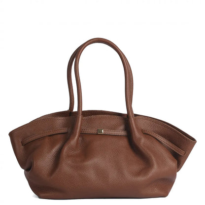 Soft Handbag and Crossbody Bag in Genuine Dollaro Leather - Made in Italy - Art. 26055