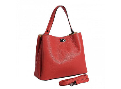 Soft Handbag in Genuine Dollar Leather - Made in Italy - Art. 24048