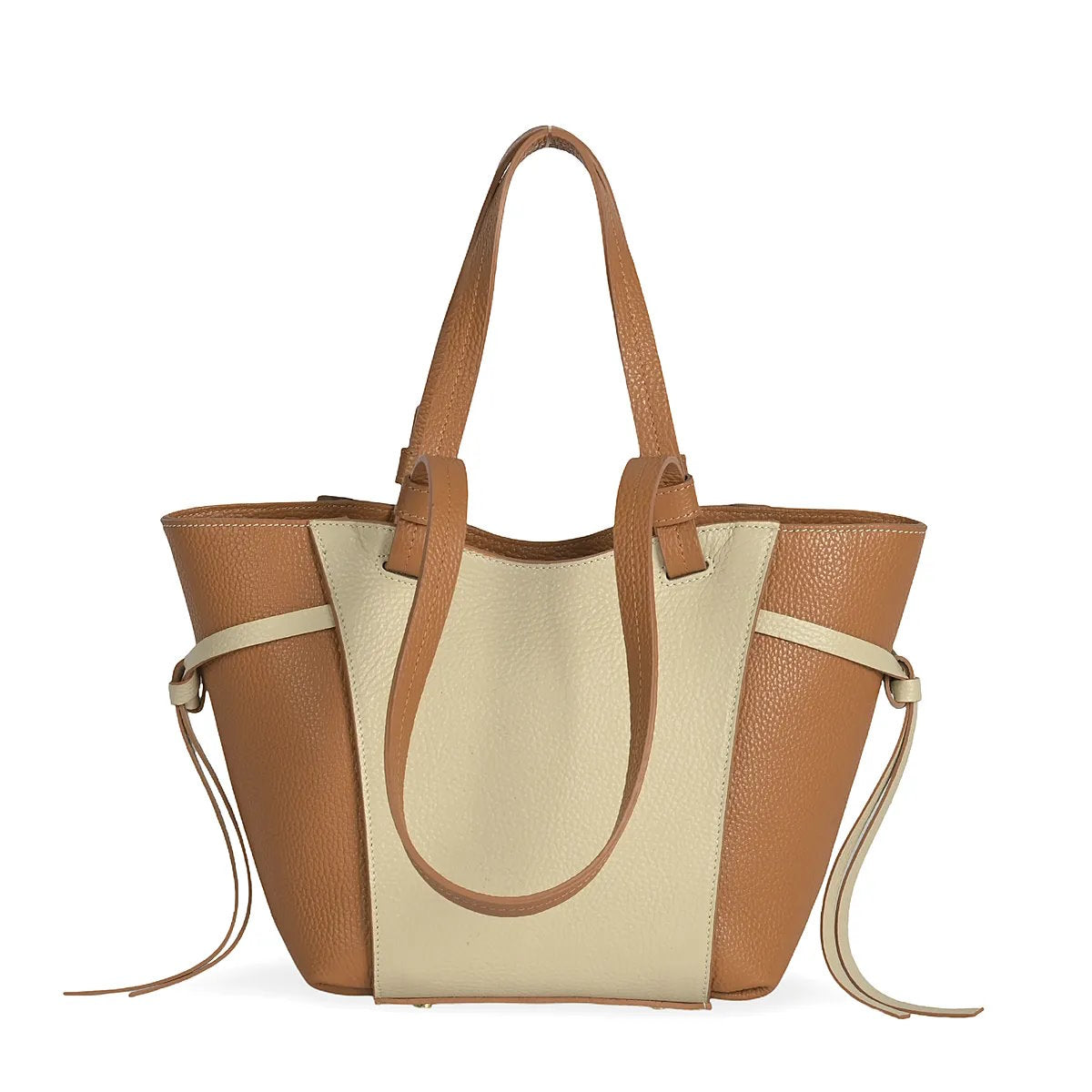 Soft Crossbody Bag and Handbag in Genuine Dollaro Leather - Made in Italy - Art. 26112