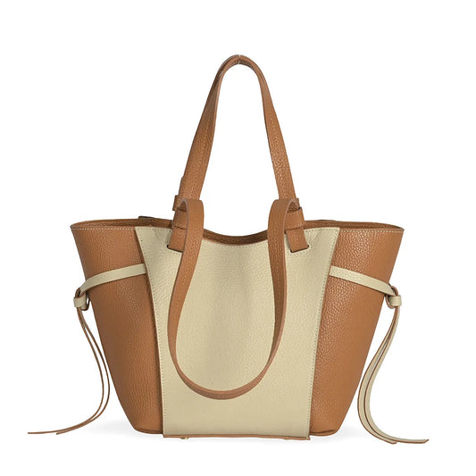 Soft Crossbody Bag and Handbag in Genuine Dollaro Leather - Made in Italy - Art. 26112