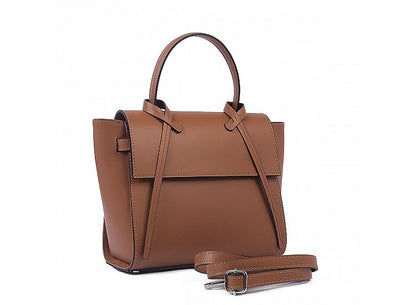 Structured Handbag in Genuine Dollar Leather - Made in Italy - Art. 24041